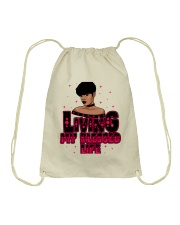 Living My Blessed Life Black Lola Drawstring Bag tile