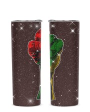 Black Fist Glitter Tumbler tile