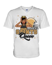 Saints Queen V-Neck T-Shirt tile