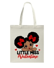 Afro Black girl Little Miss Valentine Tote Bag tile