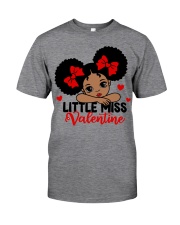 Afro Black girl Little Miss Valentine Classic T-Shirt front
