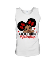 Afro Black girl Little Miss Valentine Unisex Tank tile