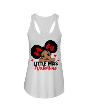 Afro Black girl Little Miss Valentine Ladies Flowy Tank tile