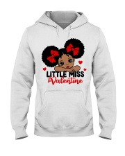 Afro Black girl Little Miss Valentine Hooded Sweatshirt tile