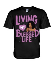 Living My Blessed Life V-Neck T-Shirt tile