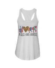 Peace Love Horse Ladies Flowy Tank tile