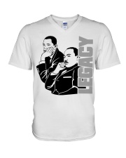 MLK Obama Legacy Black History V-Neck T-Shirt tile
