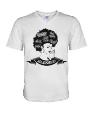 God is my strength V-Neck T-Shirt tile