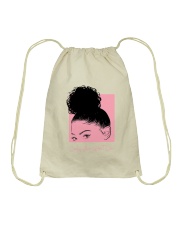 Curly hair don't care Drawstring Bag tile