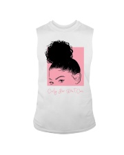 Curly hair don't care Sleeveless Tee tile