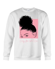 Curly hair don't care Crewneck Sweatshirt tile
