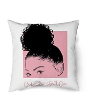 Curly hair don't care Indoor Pillow tile