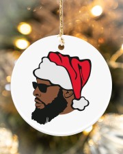 Black Santa Claus Circle ornament - single (porcelain) aos-circle-ornament-single-porcelain-lifestyles-05