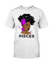 Black girl Zodiac Sign Pisces Premium Fit Mens Tee tile