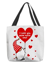 I love you gnome matter what Valentine's day red All-Over Tote tile
