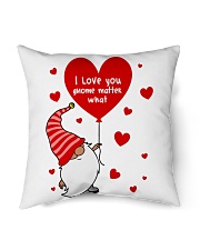 I love you gnome matter what Valentine's day red Indoor Pillow tile