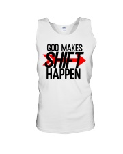 GOD MAKS SHIFT HAPPEN Unisex Tank tile