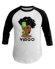 Black girl Zodiac Sign Virgo Baseball Tee tile
