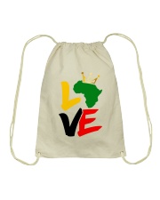 Black history month African map LOVE black Drawstring Bag tile