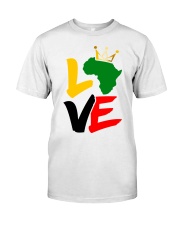Black history month African map LOVE black Classic T-Shirt front