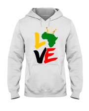 Black history month African map LOVE black Hooded Sweatshirt tile