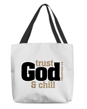 TRUST GOD AND CHILL All-Over Tote tile