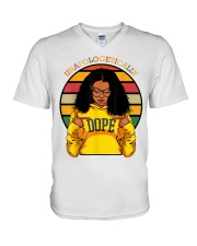 Unapologetically Dope V-Neck T-Shirt tile
