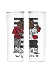 Everybody Eats B Glitter Tumbler tile