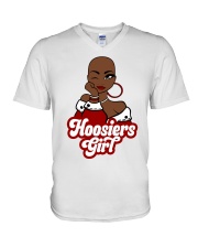 Hoosiers Bald Head V-Neck T-Shirt tile