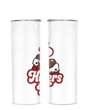 Hoosiers Bald Head Glitter Tumbler tile