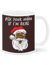Ask your mom if I'm real black santa Mugs tile