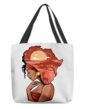 Afro girl African Map Safari Hair red All-Over Tote tile
