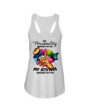 My Attitude Depends On You Ladies Flowy Tank tile
