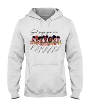 God says you are Hooded Sweatshirt tile