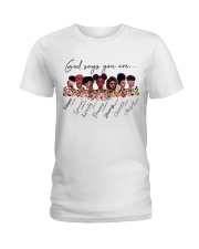 God says you are Ladies T-Shirt tile