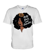 Pretty Black and Educated V-Neck T-Shirt tile