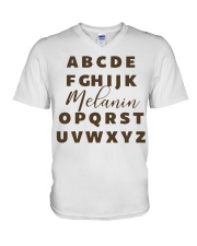 Melanin Alphabe V-Neck T-Shirt tile