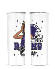 Ravens Queen Glitter Tumbler tile