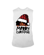 Merry Christmas black girl red glasses 1 Sleeveless Tee tile