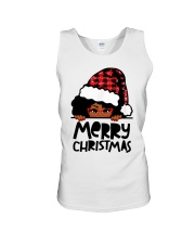 Merry Christmas black girl red glasses 1 Unisex Tank tile