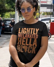Lightly Melanated Hella Black Classic T-Shirt apparel-classic-tshirt-lifestyle-front-236