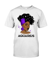 Black girl Zodiac Sign Aquarius Premium Fit Mens Tee tile