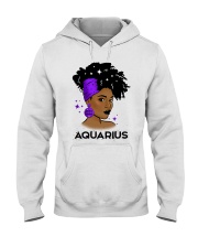 Black girl Zodiac Sign Aquarius Hooded Sweatshirt tile