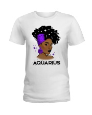 Black girl Zodiac Sign Aquarius Ladies T-Shirt tile