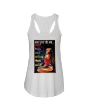 Afro God says you are 2 Ladies Flowy Tank tile