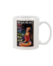 Afro God says you are 2 Mug tile