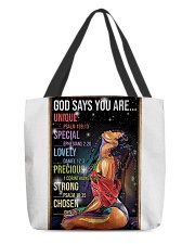 Afro God says you are 2 All-Over Tote tile