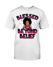 Blessed Beyond Belief Afro Lola Purple Classic T-Shirt front