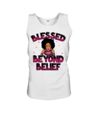 Blessed Beyond Belief Afro Lola Purple Unisex Tank tile