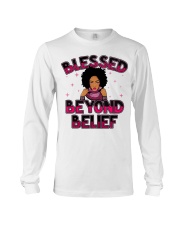 Blessed Beyond Belief Afro Lola Purple Long Sleeve Tee tile